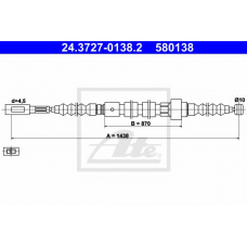 24.3727-0138.2 ATE Трос, стояночная тормозная система