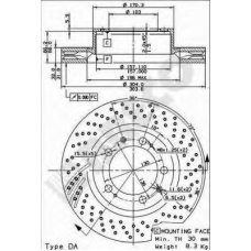 BS 8417 BRECO Тормозной диск