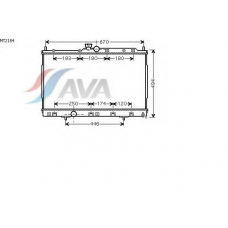 MT2184 AVA Радиатор, охлаждение двигателя