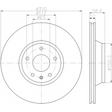 8DD 355 113-982 HELLA PAGID Тормозной диск