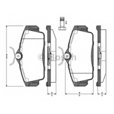 0 986 TB2 346 BOSCH Комплект тормозных колодок, дисковый тормоз