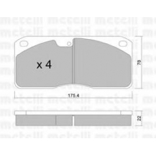 22-0270-0 METELLI Комплект тормозных колодок, дисковый тормоз