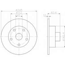 8DD 355 104-231 HELLA Тормозной диск