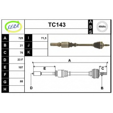 TC143 SERA Приводной вал