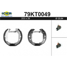 79KT0049 ICER Комплект тормозных колодок