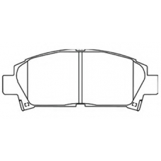 AKD-1156 ASVA Комплект тормозных колодок, дисковый тормоз