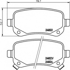 8DB 355 014-331 HELLA Комплект тормозных колодок, дисковый тормоз