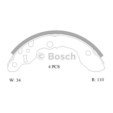 0 986 AB0 856 BOSCH Комплект тормозных колодок