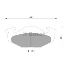 0 986 AB2 469 BOSCH Комплект тормозных колодок, дисковый тормоз