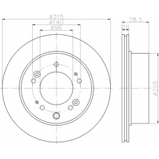 8DD 355 116-571 HELLA PAGID Тормозной диск