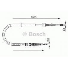 1 987 482 190 BOSCH Трос, стояночная тормозная система