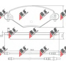 37277 OE ABS Комплект тормозных колодок, дисковый тормоз