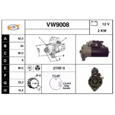 VW9008 SNRA Стартер