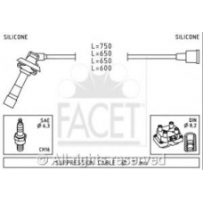 4.7164 FACET Ккомплект проводов зажигания