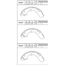 K4327 ASIMCO Комплект тормозных колодок