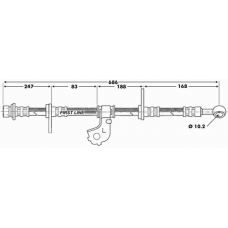 FBH6697 FIRST LINE Тормозной шланг