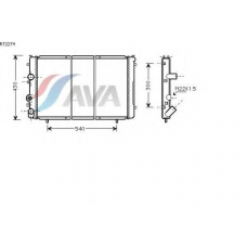RT2274 AVA Радиатор, охлаждение двигателя