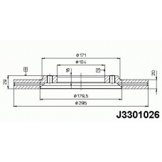 J3301026 NIPPARTS Тормозной диск