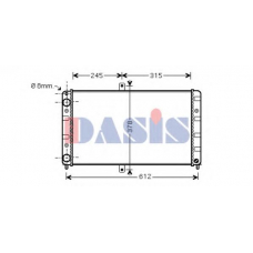 490011N AKS DASIS Радиатор, охлаждение двигателя