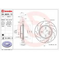 09.8655.1X BREMBO Тормозной диск