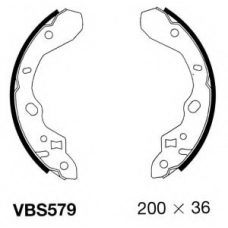 VBS579 MOTAQUIP Комплект тормозных колодок