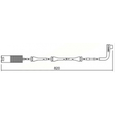 WI0608 BREMSI Сигнализатор, износ тормозных колодок