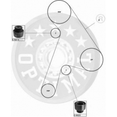 SK-1032 OPTIMAL Комплект ремня грм