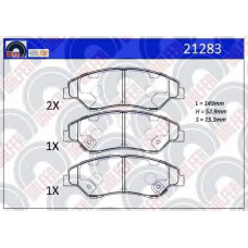 21283 GALFER Комплект тормозных колодок, дисковый тормоз