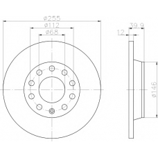 8DD 355 107-551 HELLA PAGID Тормозной диск