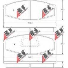 36528 ABS Комплект тормозных колодок, дисковый тормоз