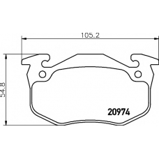 8DB 355 018-951 HELLA PAGID Комплект тормозных колодок, дисковый тормоз