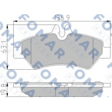 FO 921381 FOMAR ROULUNDS Комплект тормозных колодок, дисковый тормоз