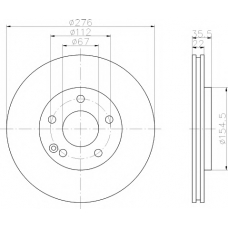 MDC1421 MINTEX Тормозной диск