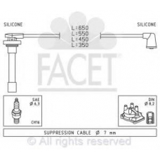 4.9712 FACET Ккомплект проводов зажигания