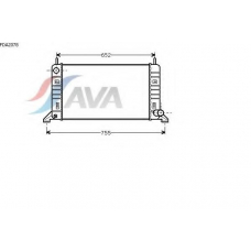 FDA2078 AVA Радиатор, охлаждение двигателя