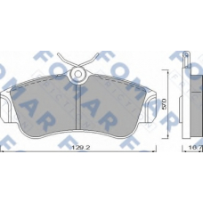 FO 461981 FOMAR ROULUNDS Комплект тормозных колодок, дисковый тормоз