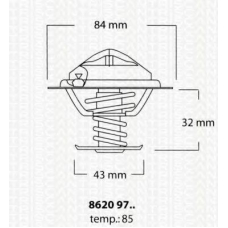 8620 9785 TRISCAN Термостат, охлаждающая жидкость