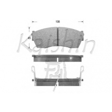 D9005 KAISHIN Комплект тормозных колодок, дисковый тормоз