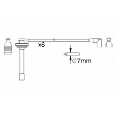 0 986 357 167 BOSCH Комплект проводов зажигания