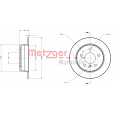 6110041 METZGER Тормозной диск