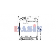 132300T AKS DASIS Радиатор, охлаждение двигателя
