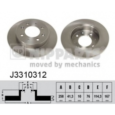 J3310312 NIPPARTS Тормозной диск