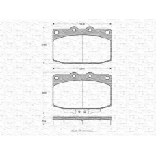 363702160818 MAGNETI MARELLI Комплект тормозных колодок, дисковый тормоз