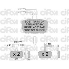 822-016-4 CIFAM Комплект тормозных колодок, дисковый тормоз