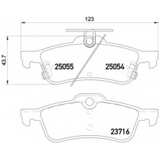 P 28 070 BREMBO Комплект тормозных колодок, дисковый тормоз