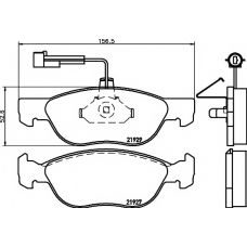 8DB 355 008-321 HELLA PAGID Комплект тормозных колодок, дисковый тормоз