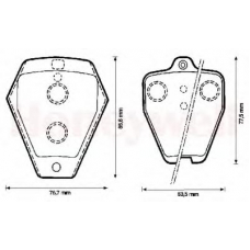 571871B BENDIX Комплект тормозных колодок, дисковый тормоз