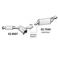 02.8007 ASSO Средний / конечный глушитель ог