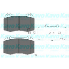 KBP-6561 KAVO PARTS Комплект тормозных колодок, дисковый тормоз