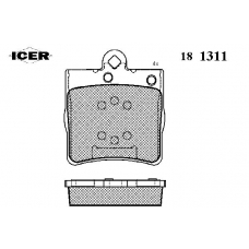 181311 ICER Комплект тормозных колодок, дисковый тормоз